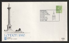 London 1980 National Stamp Day Philatelic Exhibition Cameo Cover (NOT FDC)