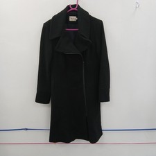 Reiss Overcoat Women Size Large Black RMF30-VM