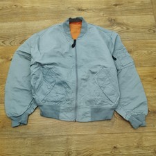 Bomber Jacket Mens XL Silver