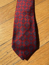Charvet V Men's Silk Tie Blue