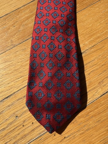 Charvet men silk tie blue - charvet, v