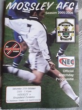 Mossley V Shepshed Dynamo Football Programme FA Trophy 1st Qualifying Round...