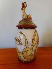 Jennie Hale Rabbit Decorated Studio Pottery.