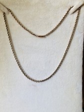 Antique 9ct Gold Round Belcher Chain 40cm Necklace Barrel Clasp