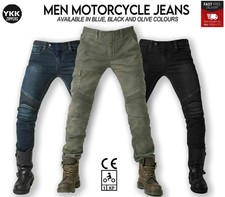 Mens Motorcycle Jeans Motorbike Pant Denim Trousers Protective Lining CE Armors