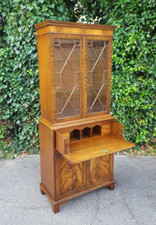 REPRODUX BEVAN FUNNELL MAHOGANY SECRETAIRE BOOKCASE