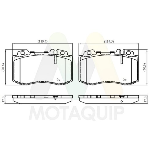 Brake pads set for mercedes - set,