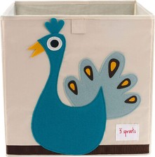 3 Sprouts Storage Box Peacock