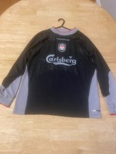 RARE Vintage Retro Liverpool FC Home Goalkeeper Shirt 2002/03 SIZE XS YOUTHS