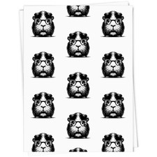 'Guinea Pig Wearing Glasses' Gift Wrap / Wrapping Paper / Gift Tags (GI048362)