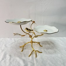 Gold Bird Decorative 2-Tier