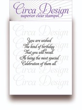 Clear Unmounted Birthday Verse