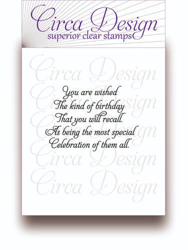 Clear unmounted birthday - clear, verse