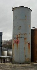 Used Vertical Cylindrical Steel Storage Tank 34686 Litres - Water/silo/salt/chem