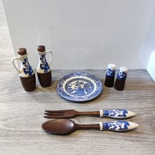 Vintage Japanese Blue Willow