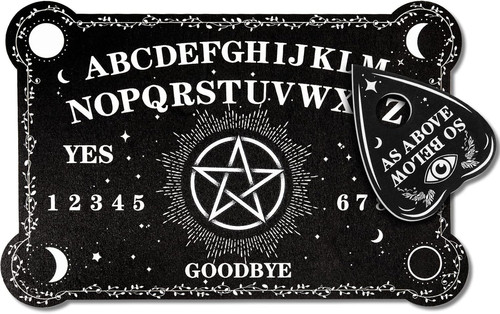 Black ouija wooden board game - ouija,