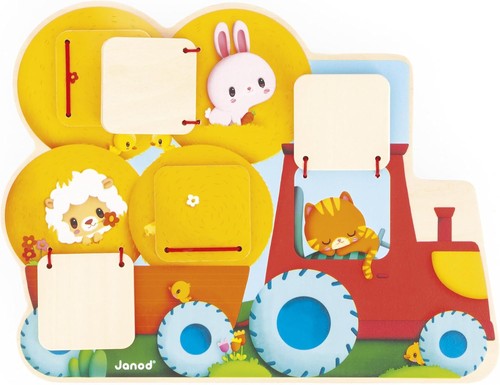Janod wooden tractor - tractor, hide