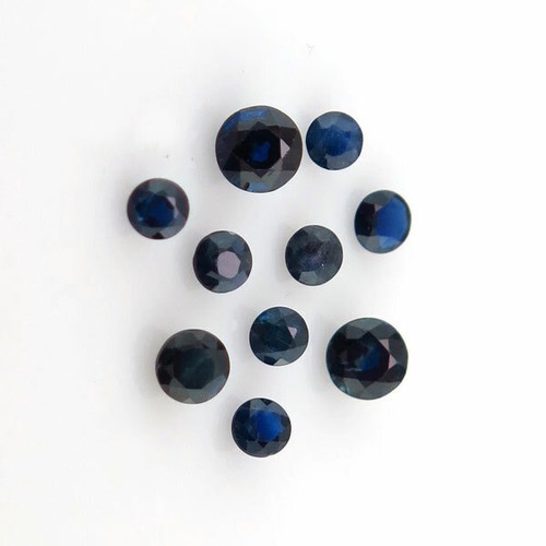 Sapphires faceted round 3mm - sapphires,