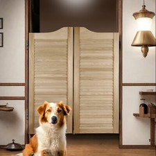 Divider Western SALOON DOORS  / Pure Wooden NATURAL PINE / Louvre Door Slatted