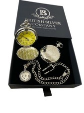 Personalised Freemason POCKET WATCH with Coin Chain Pendant  Masonic Luxury Set