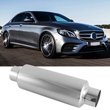 For Mercedes Benz E-Class 2.5" In/Out 12" Exhaust Resonator Muffler Deep Tone