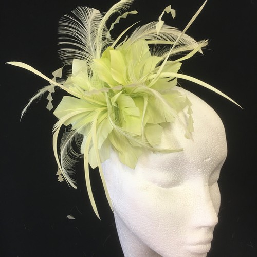 Lime feather fascinator for - fascinator,