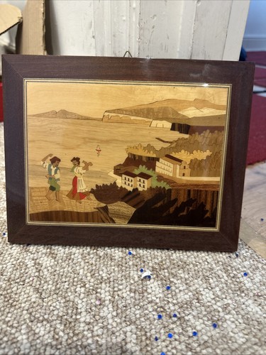 Vintage inlaid wood - wood, marquetry