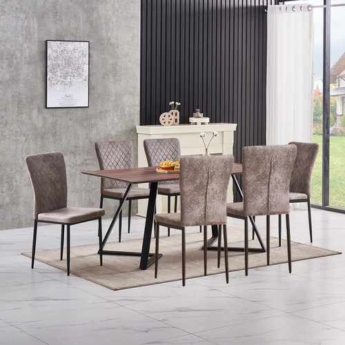 Oak effect dining table set - dining,