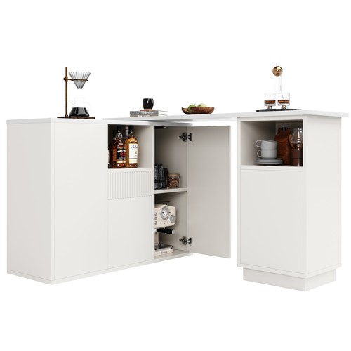Extendable bar kitchen island - kitchen,