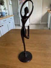 Vintage solid Bronze Abstract Sculpture of a Ballerina 26cm