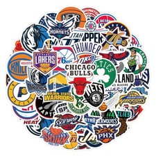 60 NBA Team Logo Collection Cartoon Graffiti Stickers