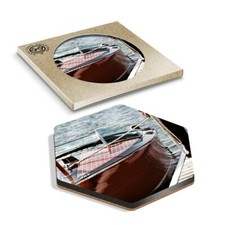 1 x Hexagon Coaster - Vintage