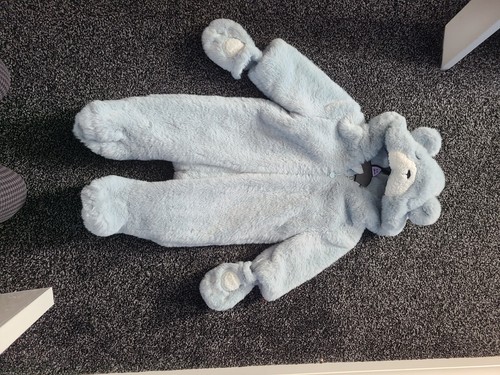 Baby snowsuit blue - snowsuit, bear