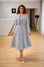 Blue tweed midi - midi, |