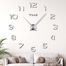 3D Stick on Wall Clock Large