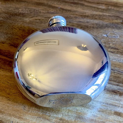 Engraved english pewter round - engraved,