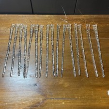 Vintage Hand Blown Glass Icicles X16 Christmas Decorations