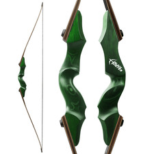 60" Archery Recurve Bow Arrow Set Takedown Wood 20-60lbs Limbs Target Shoot RHLH
