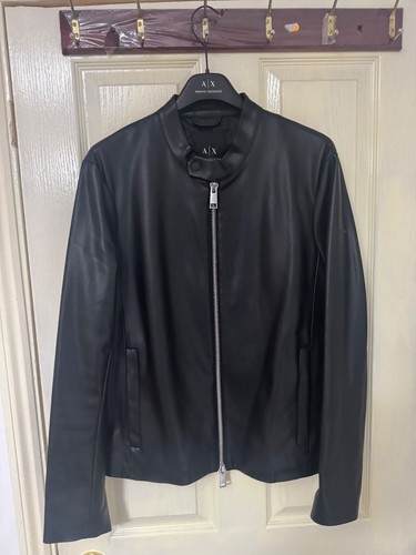 Armani exchange leather jacket - armani,