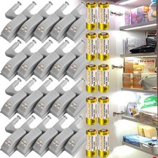 10X LED Smart Sensor Light Kitchen Cabinet Closet Cupboard Wardrobe Hinge Lights