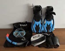 Two Bare Feet Snorkel Fins/Flippers, Mask Diving Set (Kids L/XL) UK1-4 EU33-36.5