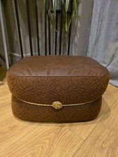 Vintage 1970s Brown Pouffe
