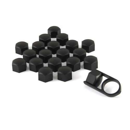 Set 19mm black car - black, caps