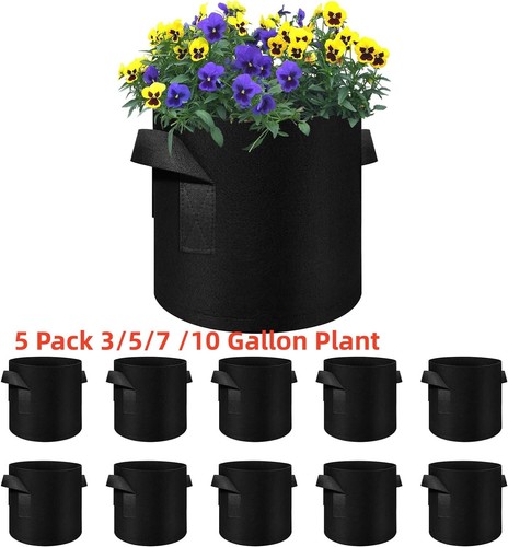 5pack plant grow bags - 5pack,
