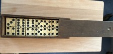 Antique Bone & Ebony Dominoes