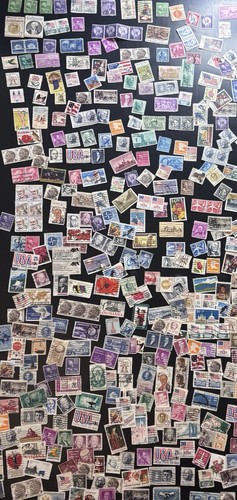550 used stamps - used, job