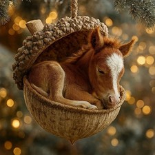 7x7 cm Acrylic Animal Acorn