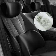 Car Seat Headrest Pillow Memory Foam Breathable Neck Support Cushion Pad Soft