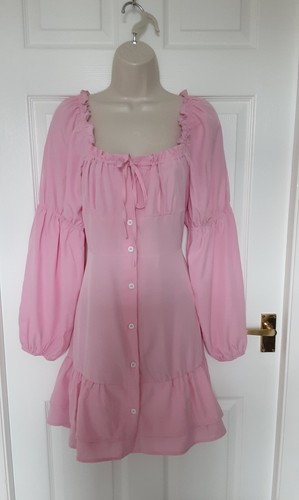 Pink gypsy dress - peasant, wench
