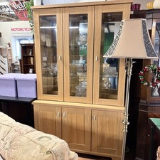 Light Oak Effect Wall/Display/Sideboard Unit
